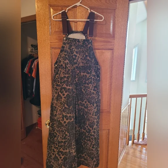 Cider Leopard Overalls - Picture 2 of 7